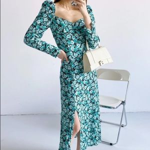 & Other Stories Puff Sleeve Midi Floral Dress
